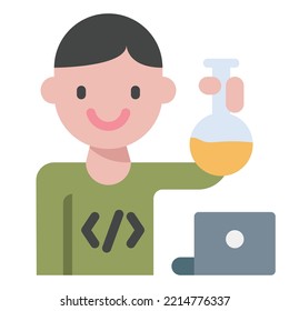 ilustración vectorial de icono científico, STEM, Educación 