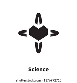 Science icon vector isolated on white background, logo concept of Science sign on transparent background, filled black symbol