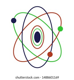 Science icon vector, molecular symbol design.
