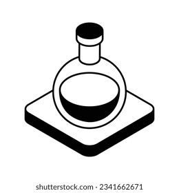 Icono de ciencia, ilustración de material vectorial.