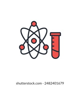 Wissenschaft-Symbol. Vektorgrafik.Editierbarer Strich.Lineares Stilzeichen zur Verwendung Webdesign,logo.Symboldarstellung.