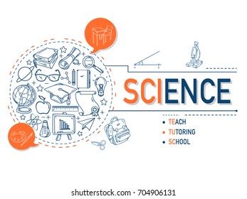 Science icons collection illustration design.vector