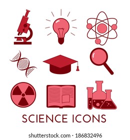 Science icons collection. Vector eps10.