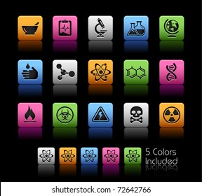 Science Icons // Color Box -------It includes 5 color versions for each icon in different layers ---------