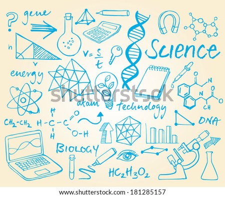 Similar – Chemiker und mathematische Zeichnungen auf Tafelhintergrund