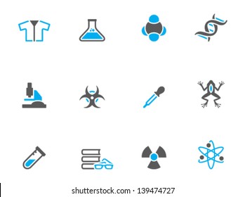 Science icons in duo tone colors