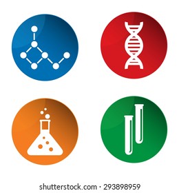 Science icons. Experiment icon. Vector