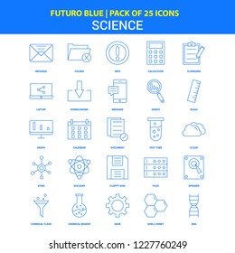 Science Icons - Futuro Blue 25 Icon pack