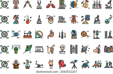 Science icons High-Quality Vector Icons Collection with Editable Stroke. Ideal for Professional and Creative Projects.