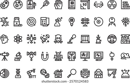 Science icons  High-Quality Vector Icons Collection with Editable Stroke. Ideal for Professional and Creative Projects.