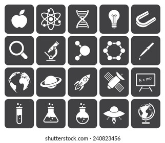 Science Icons (modern Flat Design)