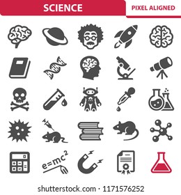 Science Icons. Professional, pixel perfect icons, EPS 10 format.