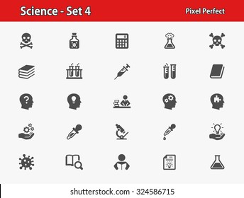 Science Icons. Professional, pixel perfect icons optimized for both large and small resolutions. EPS 8 format.