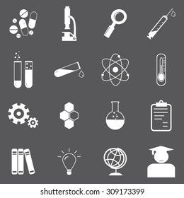 Science icons set illustration