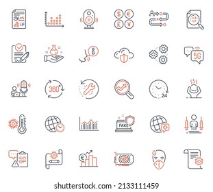 Science icons set. Included icon as Recovery tool, Gpu and Euro rate web elements. Rfp, Money diagram, Cogwheel blueprint icons. Cloud protection, World medicine, Dot plot web signs. Vector