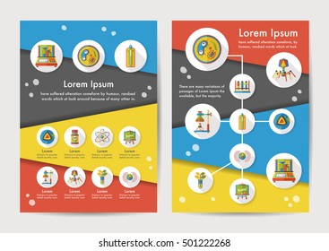 Science icons set with long shadow,eps10