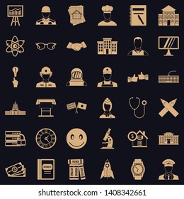 Science icons set. Simple style of 36 science vector icons for web for any design