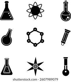 Science icons set vector illustration