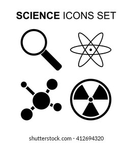 Science icons set. Vector illustration
