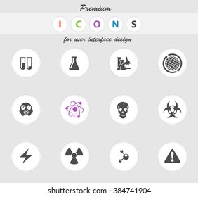 Science icons set for web sites and user interface