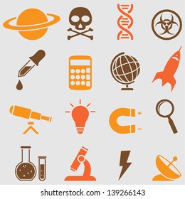 Science icons set.Vector
