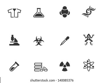 Science icons in single color