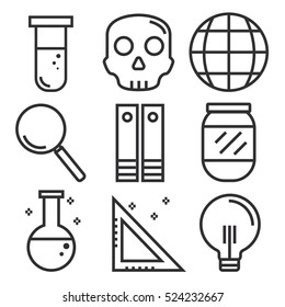 Science icons, technology science medical set, illustration