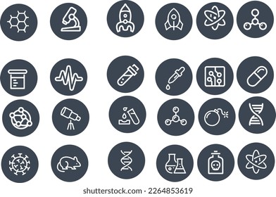 Science Icons Vektordesign Chemie