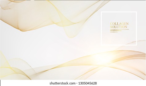 Science illustration of a cream flow. Regenerate face cream and Vitamin complex concept. Organic cosmetic and skin care solution. Beauty skin care design over gray background. Vector illustration.