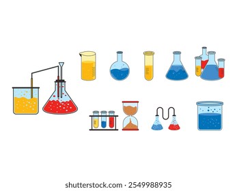 Science Illustration Design-Element-Set