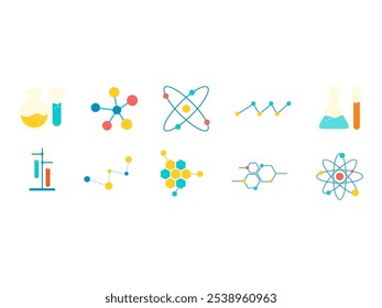 Conjunto de Elementos de educação Science Illustration