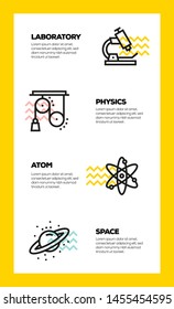 SCIENCE AND ILLUSTRATION ICON CONCEPT