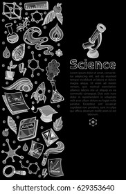 Science Illustration with Molecules and Bacteria Texture Pattern Background Vector Art Design Illustration