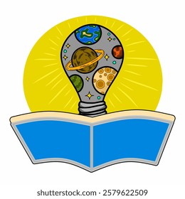 Science illustration vector design. Illuminating Knowledge: A World of Discovery Through Learning