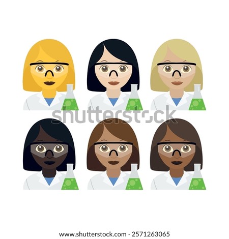 Science illustration vector symbol sign icon woman person