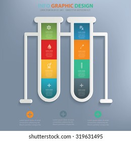Science info graphic design,clean vector