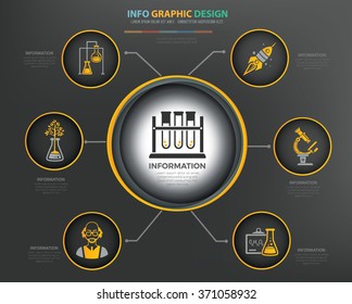 Science Infographics Design,clean vector