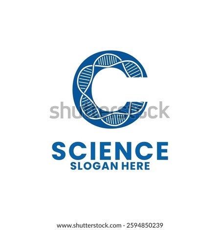Science with Initial letter C logo design vector template. Initial Identity DNA Combination with C logo icon. Healthy Medicine logo design