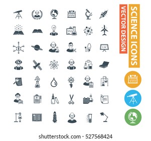 
Science and innovation icons,clean vector