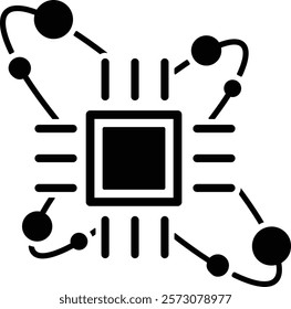 science and innovation_quantum computing icon black and white