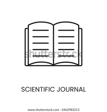 Science journal line vector icon with editable stroke