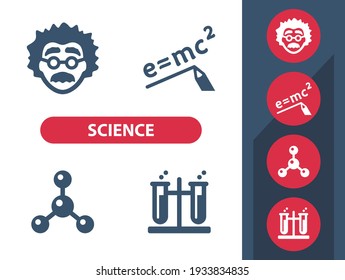 Science, Knowledge Icons. Professional, pixel perfect icons. EPS 10 format.