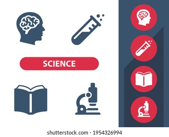 Science, Knowledge Icons. Professional, pixel perfect icons. EPS 10 format.