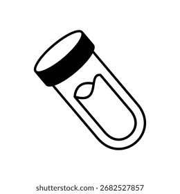Icono de Vector de glifo negro de laboratorio de Ciencia