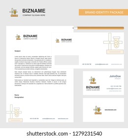 Science lab  Business Letterhead, Envelope and visiting Card Design vector template