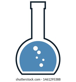 Science lab flash vector illustration-chemical laboratory icon