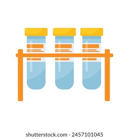 Science-Lab-Flaschen mit Chemikalien auf weißem Hintergrund.