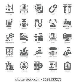 Science Lab Icon pack para seu site, celular, apresentação e design de logotipo. Ícone de Laboratório de Ciência em design sólido. Ilustração de gráficos vetoriais e traçado editável.