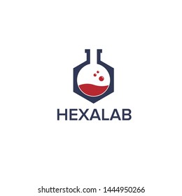 science lab logo concept with chemical liquid