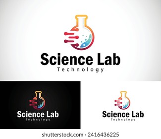 science lab logo creative genetics molecule biology design concept health medical